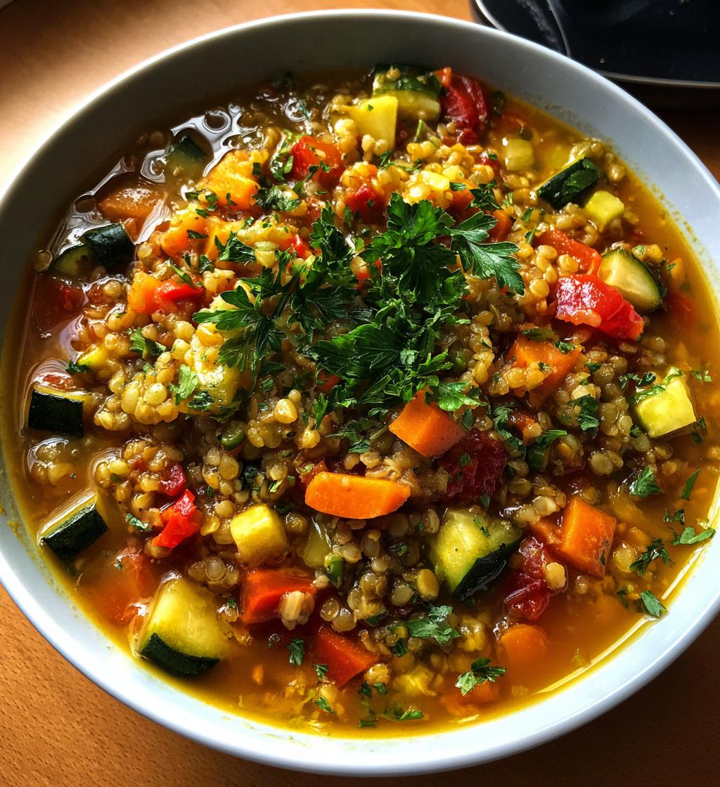 Chorba Frik (Algerian Freekeh Soup) - detail 1