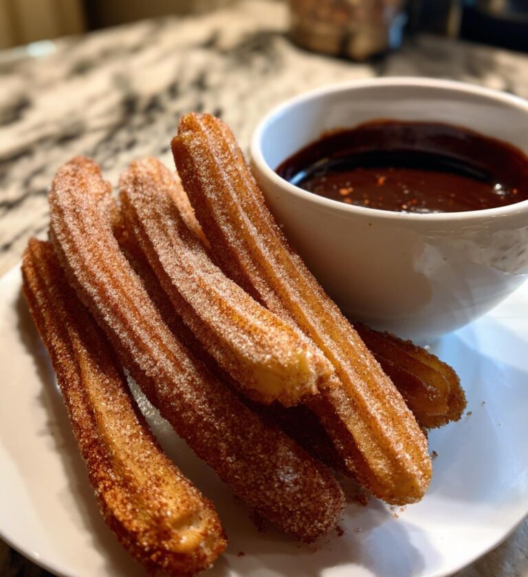 Churros with Spicy Chocolate Dip