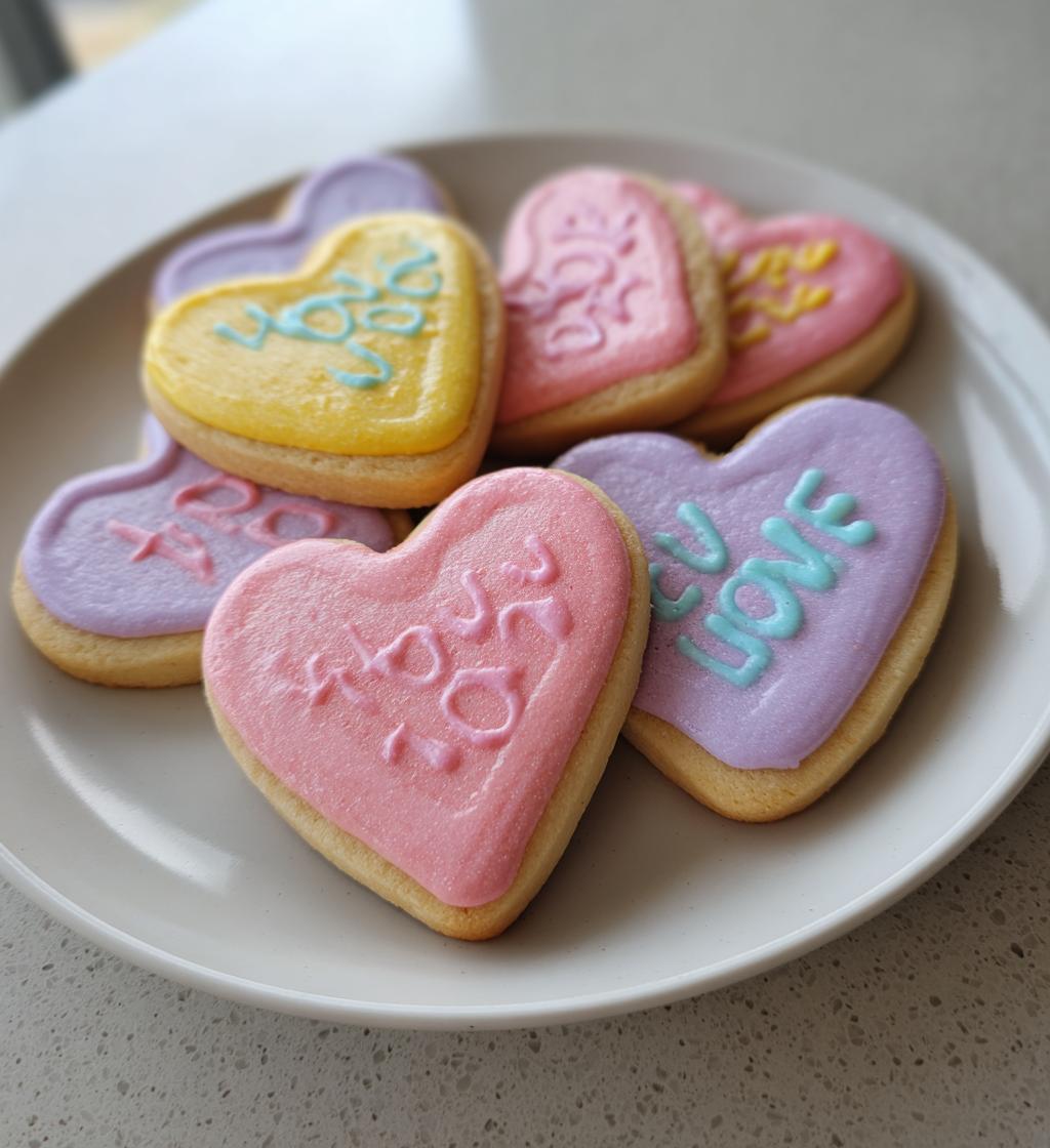 Conversation Heart Cookies - detail 1
