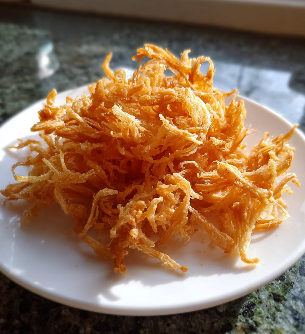 Crispy Enoki Mushrooms (Golden needle mushrooms)