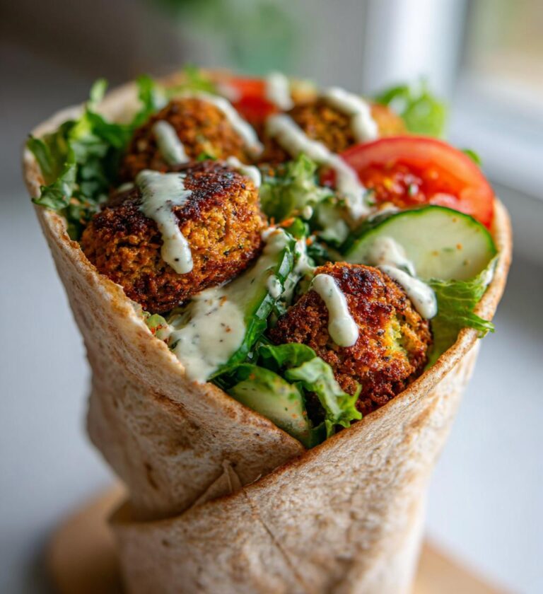Crispy Falafel Wrap with Tahini