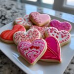 Decorated Valentine Sugar Cookies
