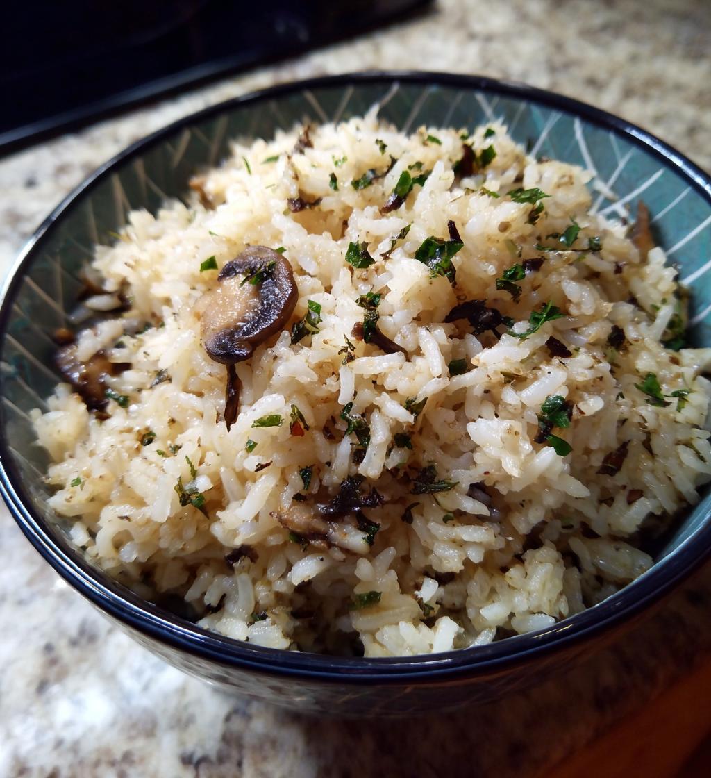 Diri Djon Djon (Black Mushroom Rice - using dried mushrooms)