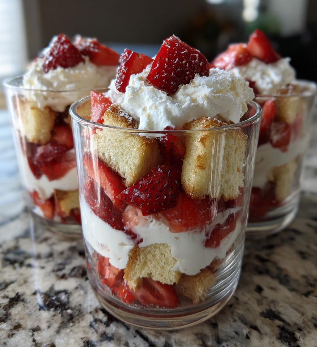 Easy Strawberry Shortcake Trifles