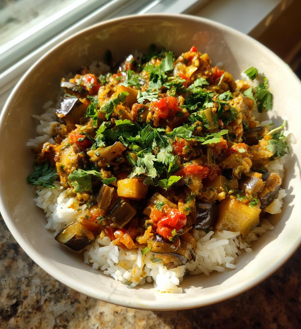 Eggplant Masala Rice Bowl - detail 1