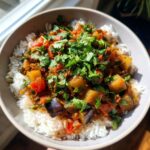 Eggplant Masala Rice Bowl
