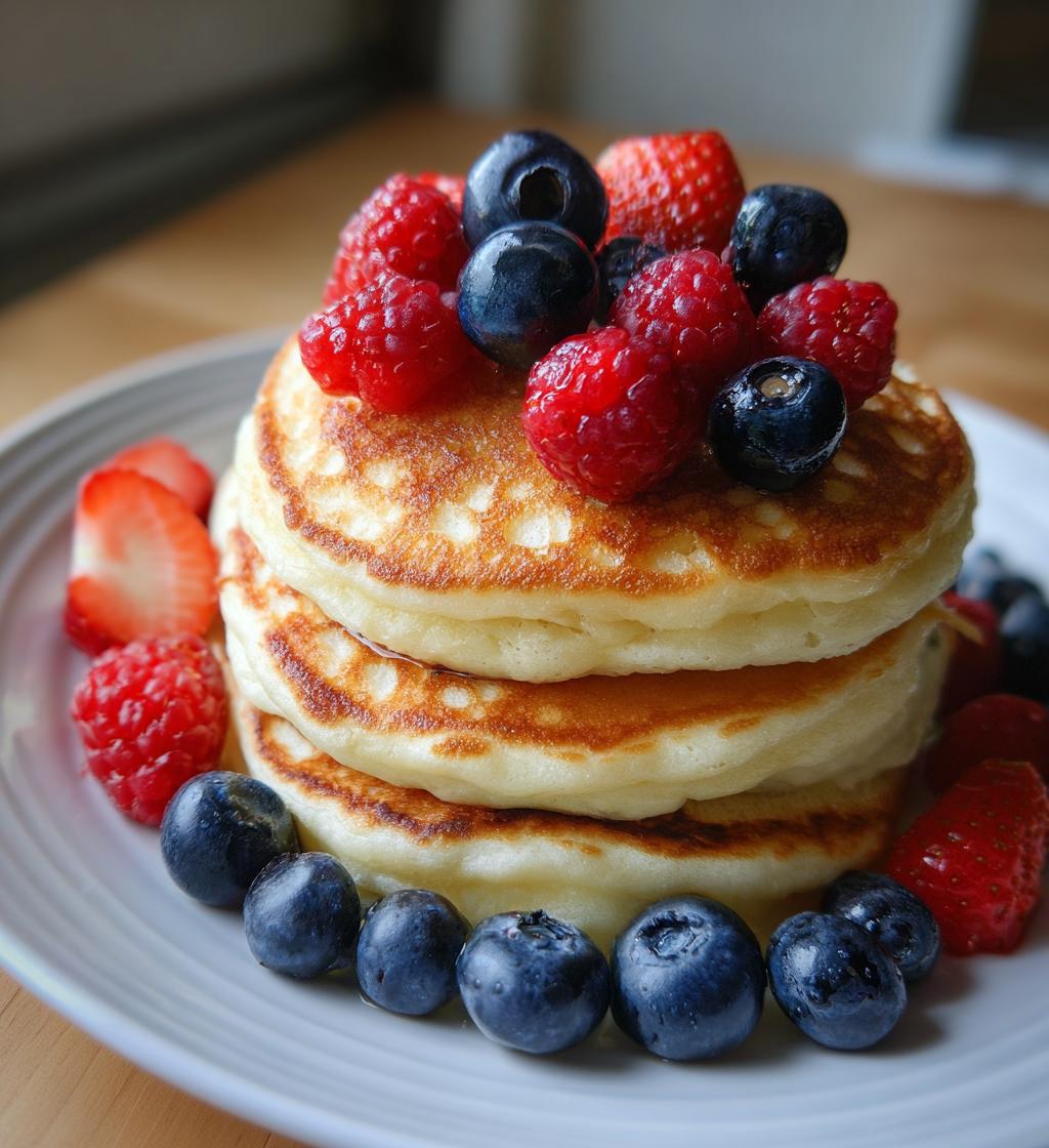 Fluffy Soufflé Pancakes with Fresh Berries - detail 1