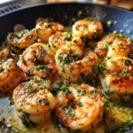 Garlic Butter Halal Shrimp Skillet