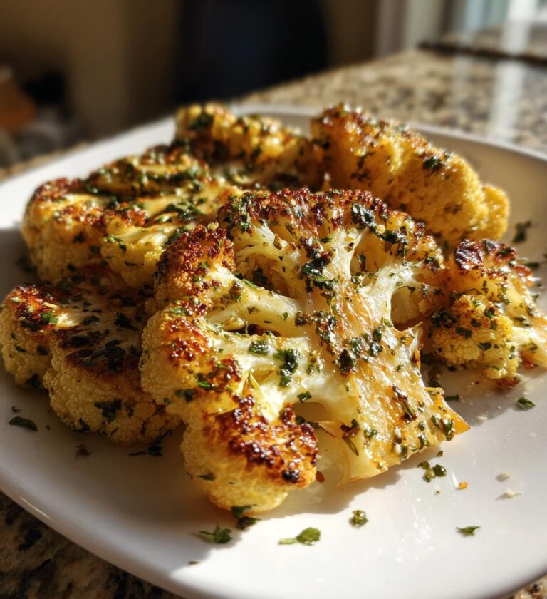 Garlic Herb Roasted Cauliflower Steaks