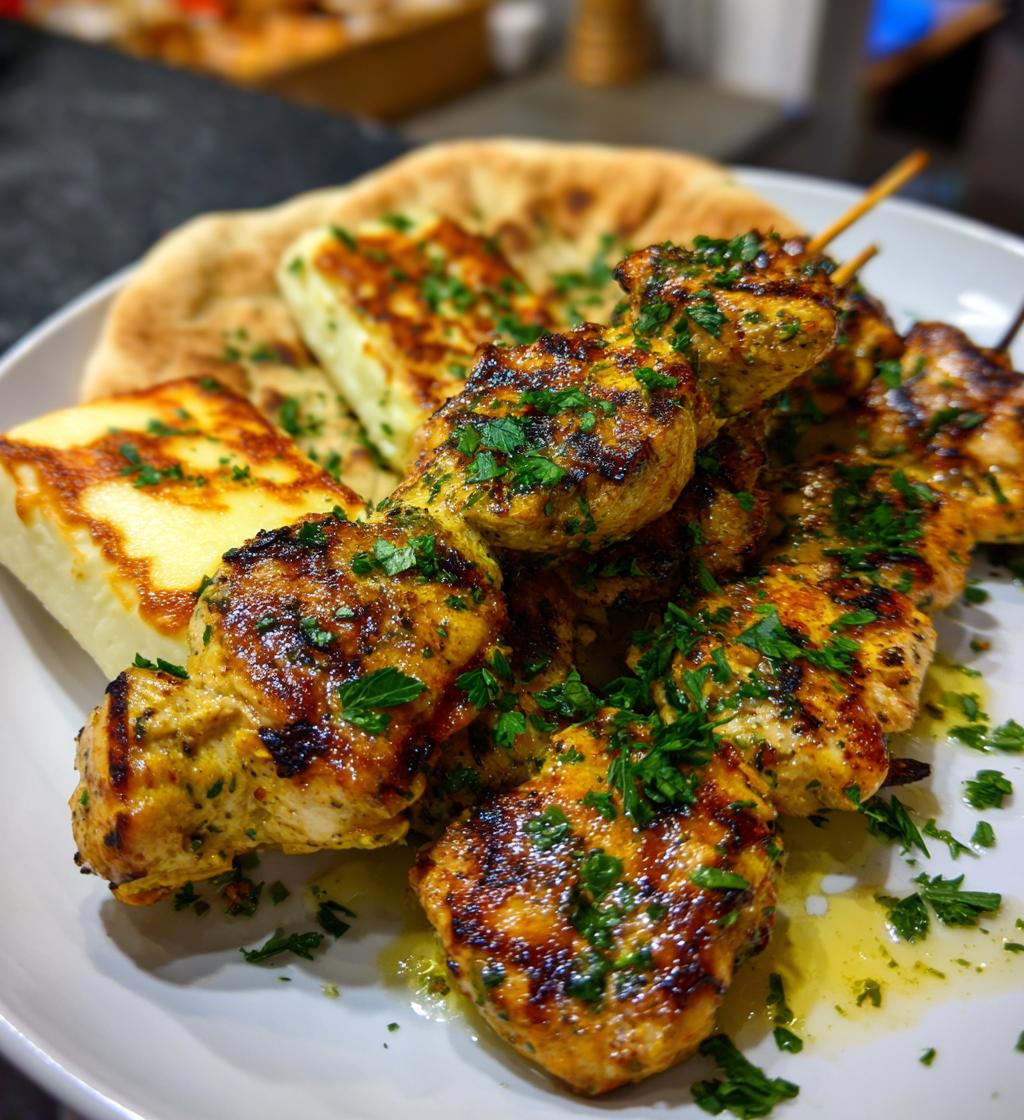Greek Chicken Souvlakia with Halloumi - detail 1