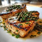 Grilled Swordfish with Lemon Caper Sauce