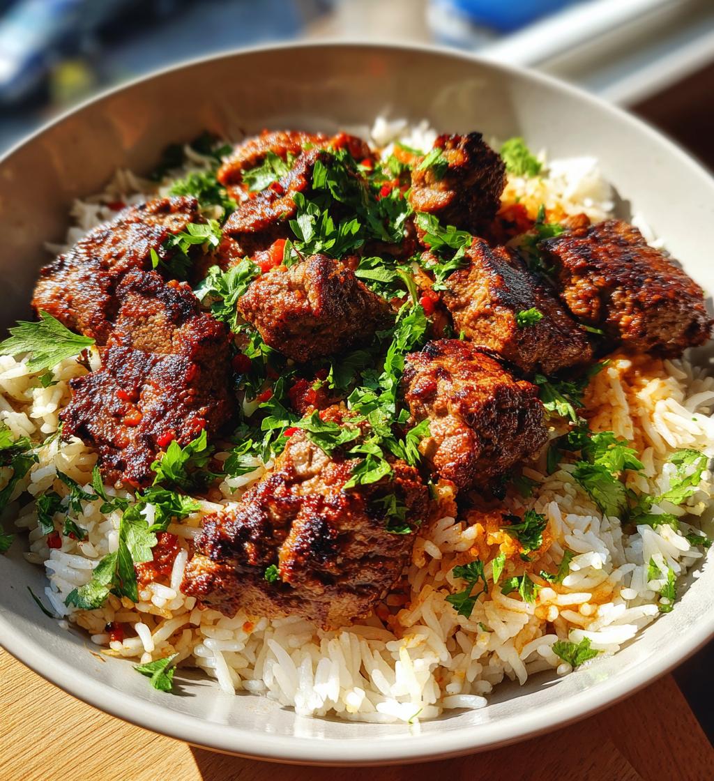 Halal Beef Kebab Rice - detail 1