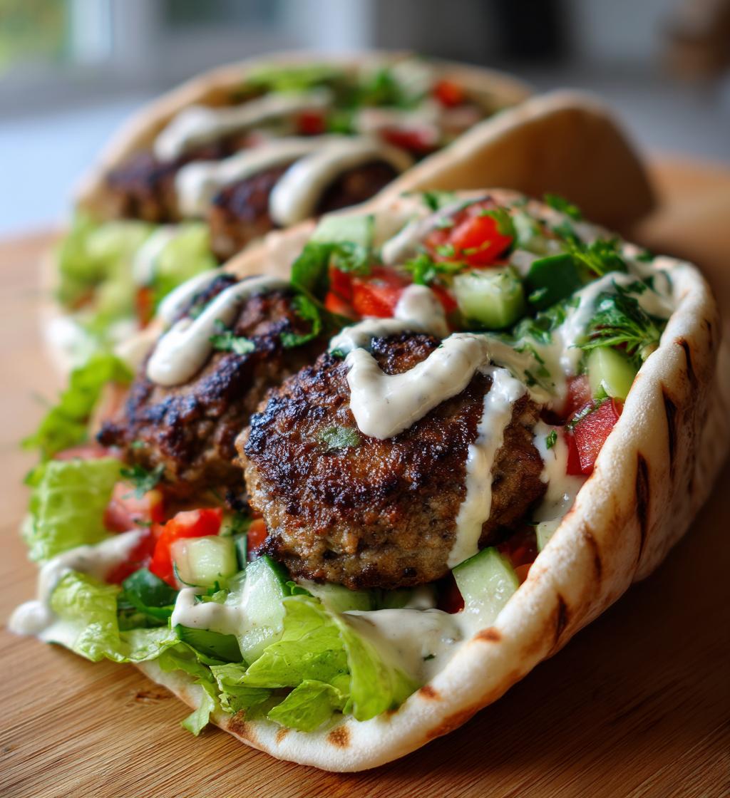 Halal Kofte Pita Pockets - detail 1