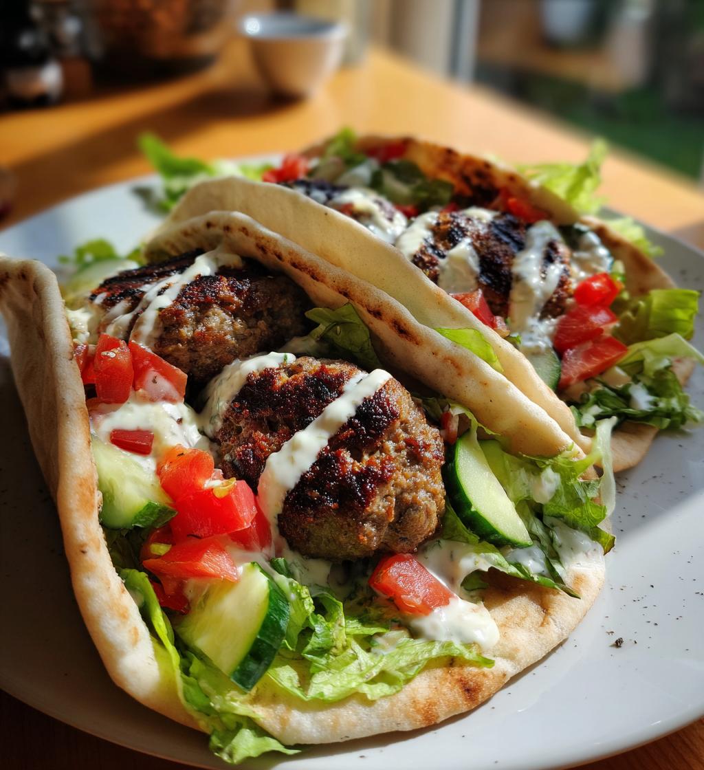 Halal Kofte Pita Pockets