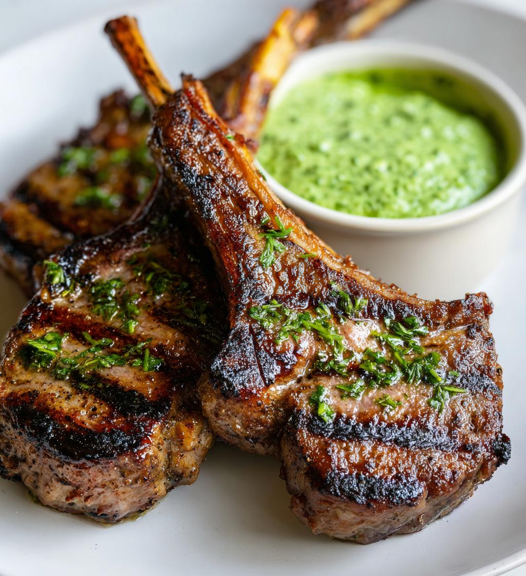 Halal Lamb Chops Mint Yogurt - detail 1