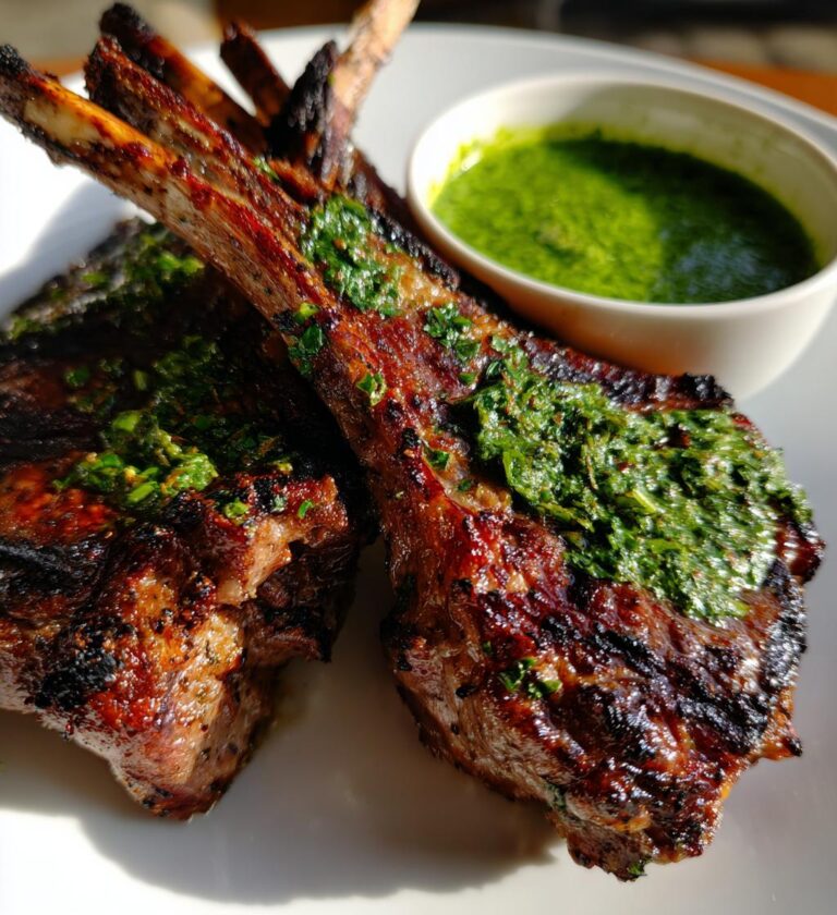 Halal Lamb Chops Mint Yogurt