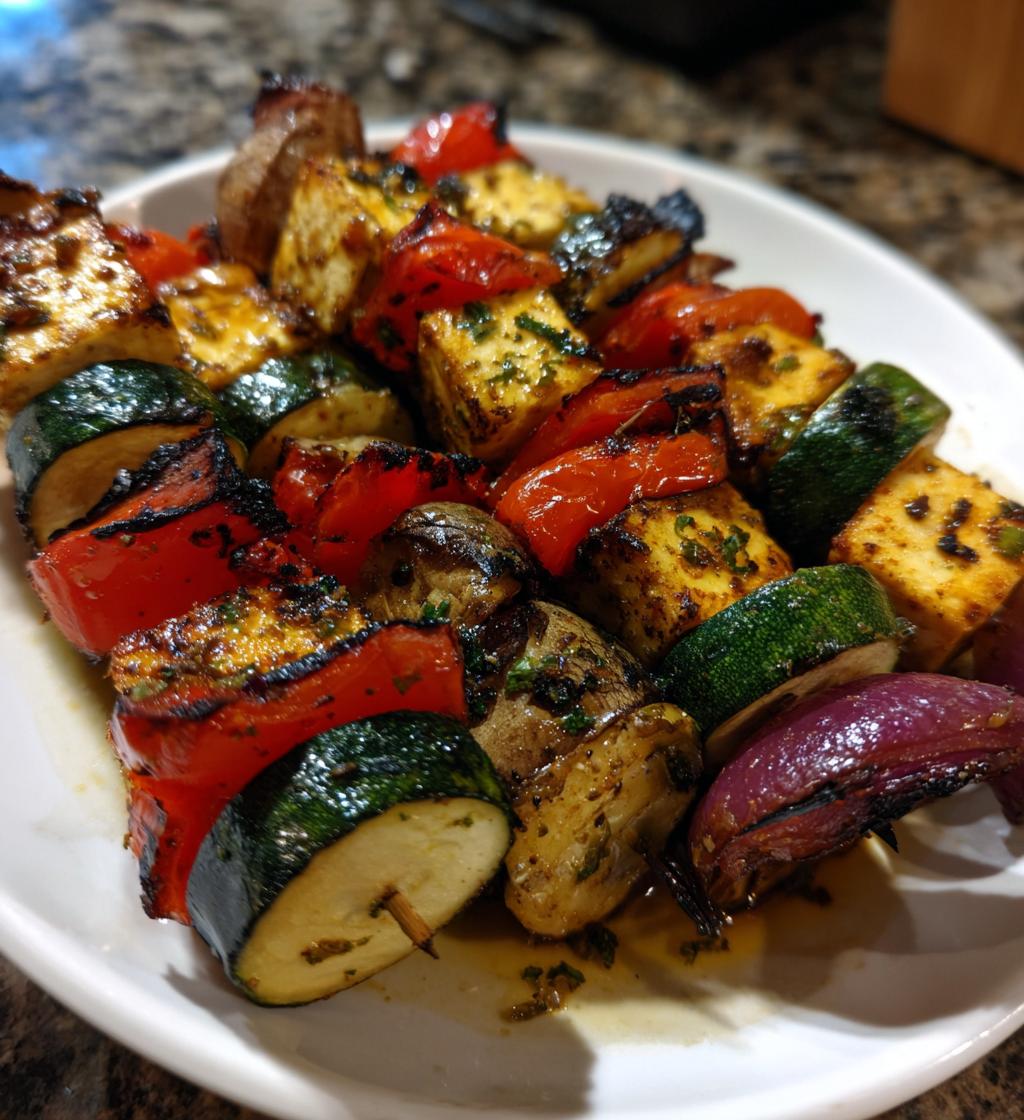 Halloumi and Veggie Skewers - detail 1