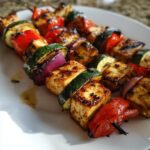 Halloumi and Veggie Skewers