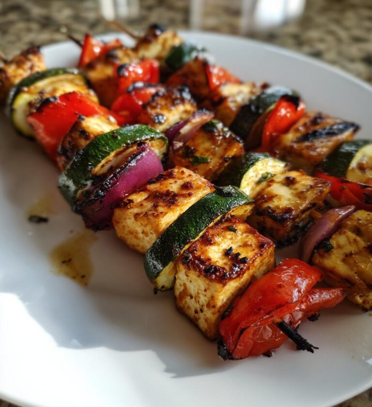 Halloumi and Veggie Skewers