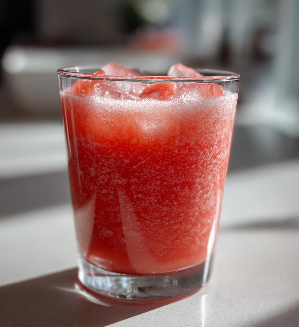 Hwachae (Korean Watermelon & Strawberry Milk Punch) - detail 1