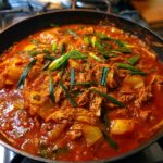 Kimchi Jjigae with Tuna (Halal stew)