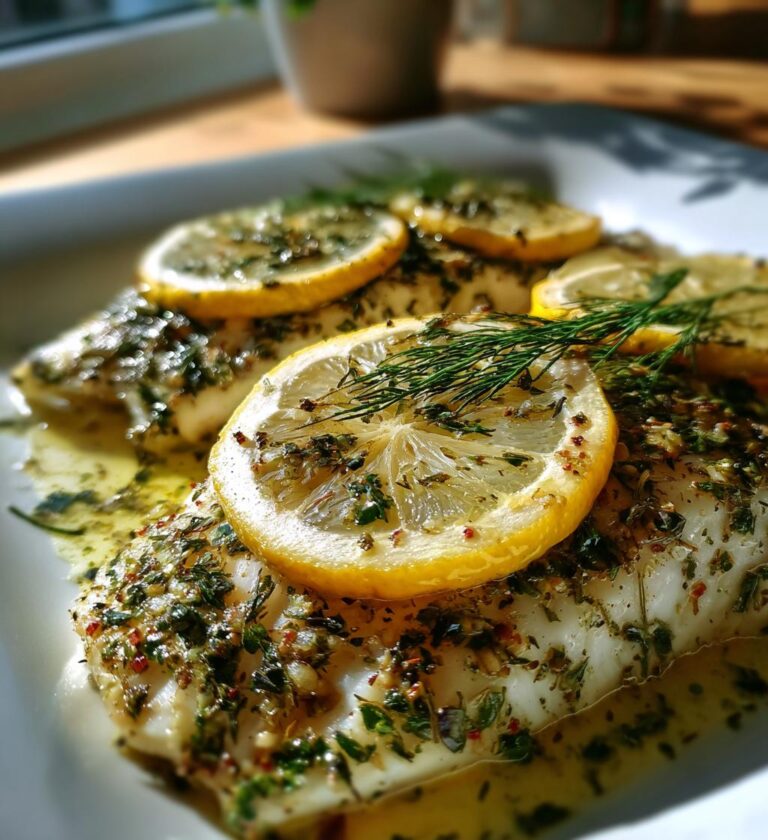 Lemon Herb Butter Baked Cod