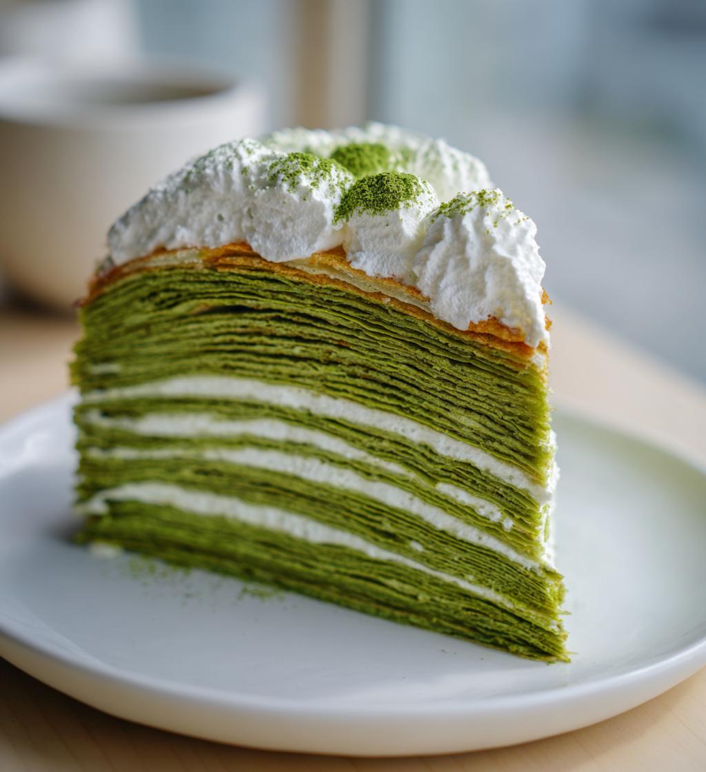 Matcha Crepe Cake (20-layer viral trend) - detail 1