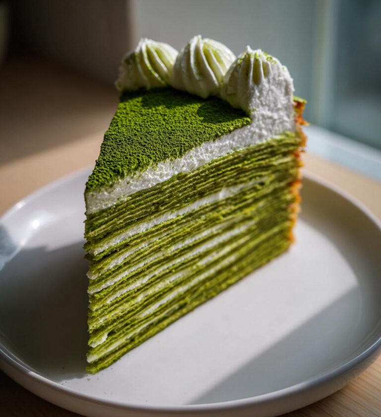 Matcha Crepe Cake (20-layer viral trend)