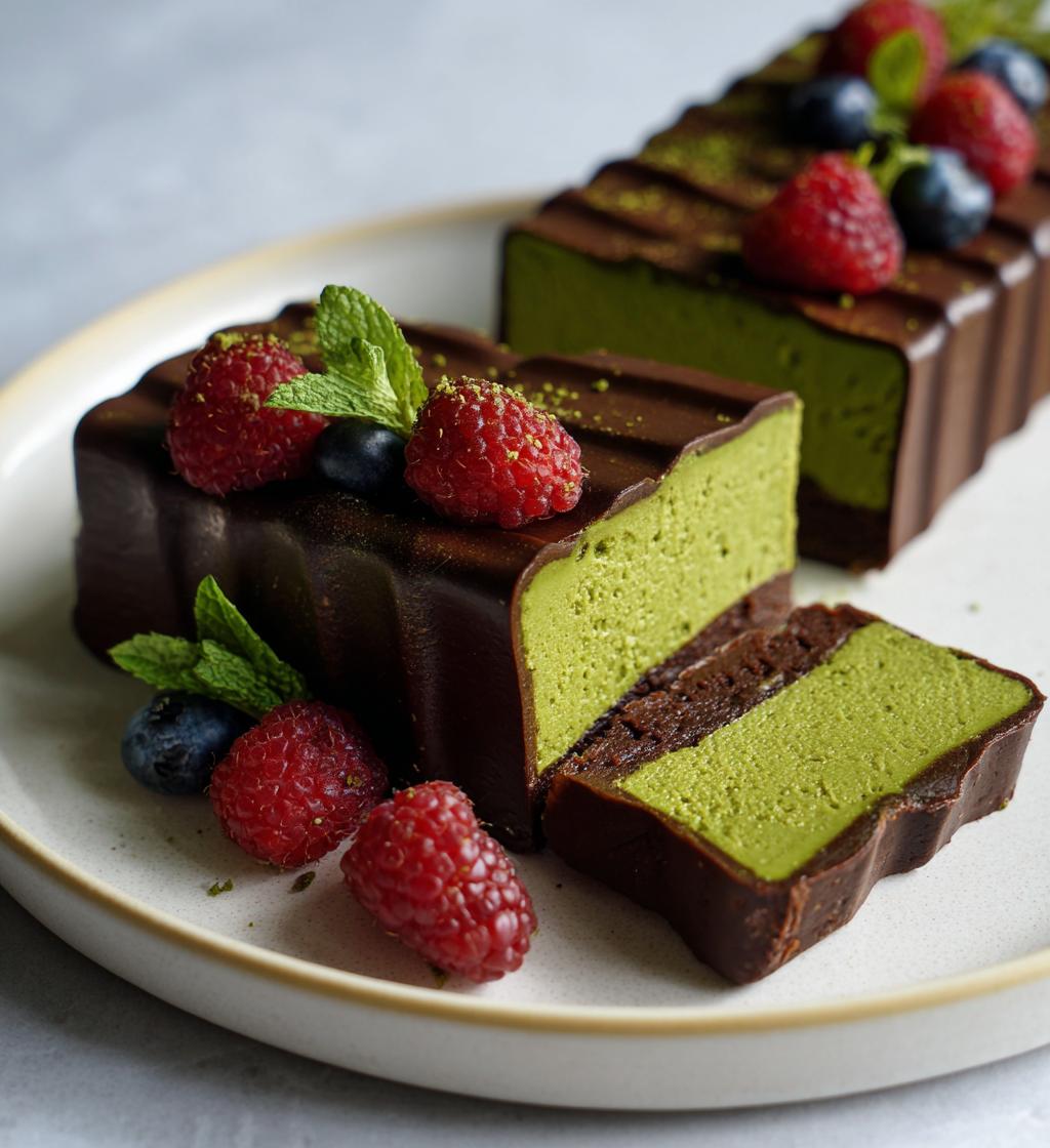 Matcha Terrine (Fudge-like tea dessert) - detail 1
