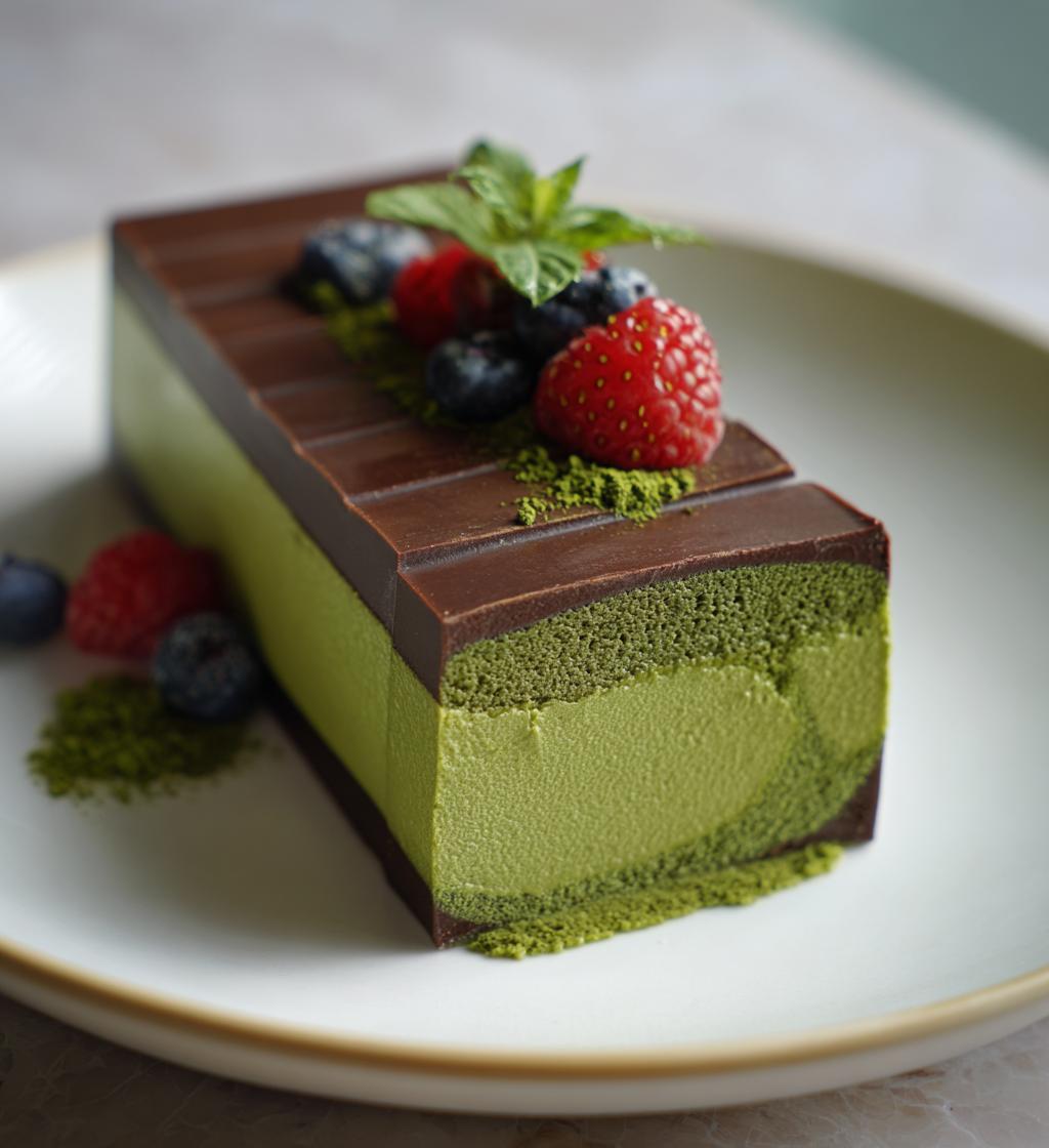 Matcha Terrine (Fudge-like tea dessert)