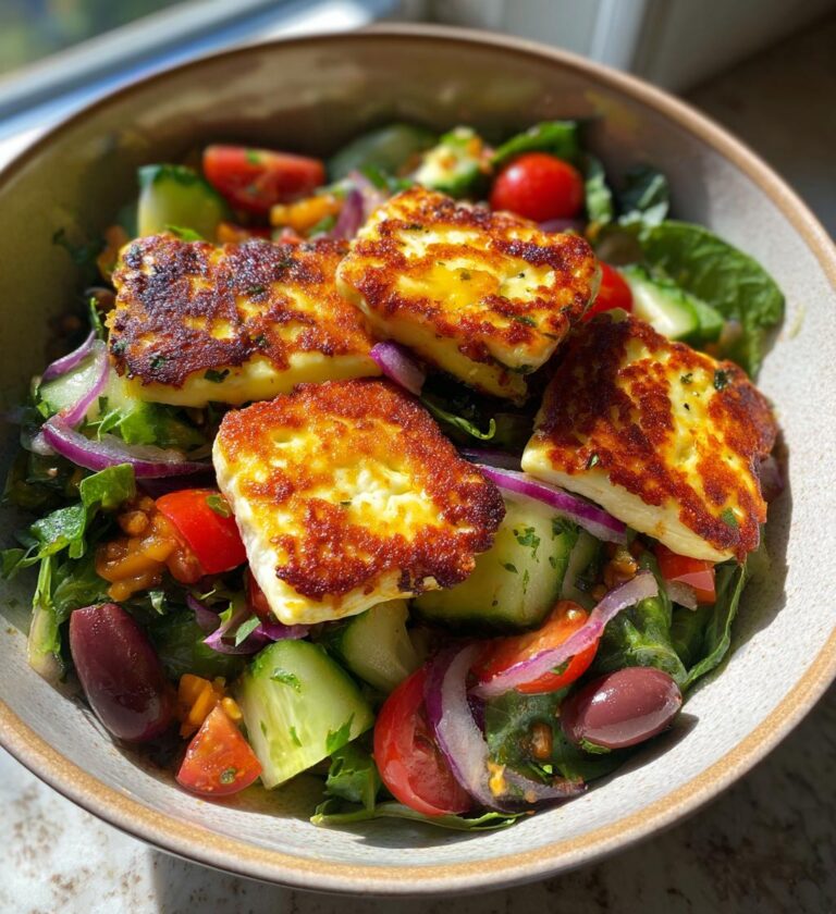 Mediterranean Halloumi Salad Bowl