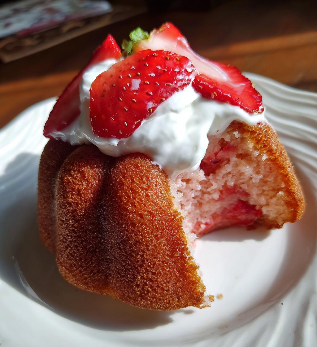 Mini Strawberry Bundt Cakes