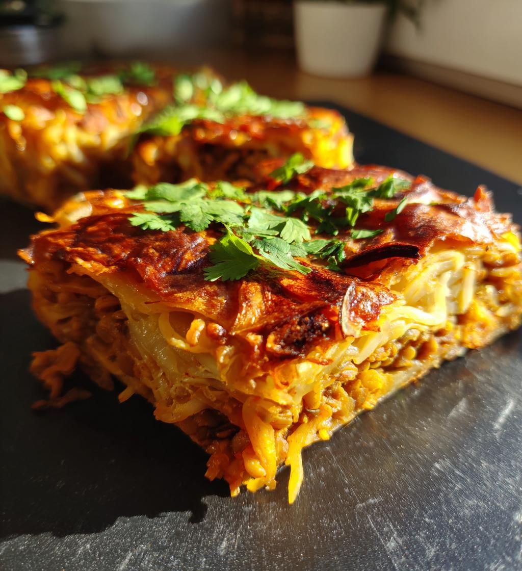 Moroccan Trid (Shredded pastry with lentils and chicken) - detail 1