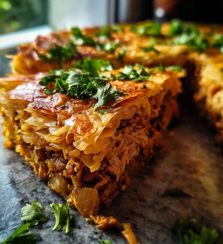 Moroccan Trid (Shredded pastry with lentils and chicken)