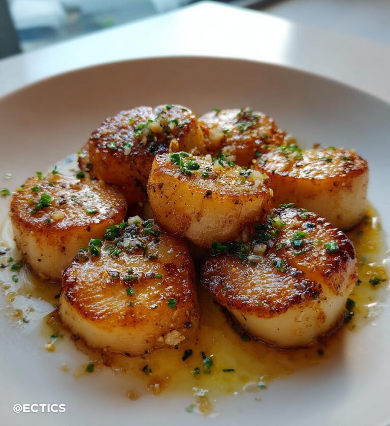 Mushroom "Scallops" (King Oyster mushroom stems pan-seared)