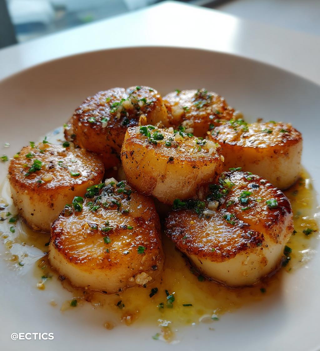Mushroom "Scallops" (King Oyster mushroom stems pan-seared)