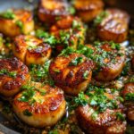 Mushroom "Scallops" (King Oyster stems)
