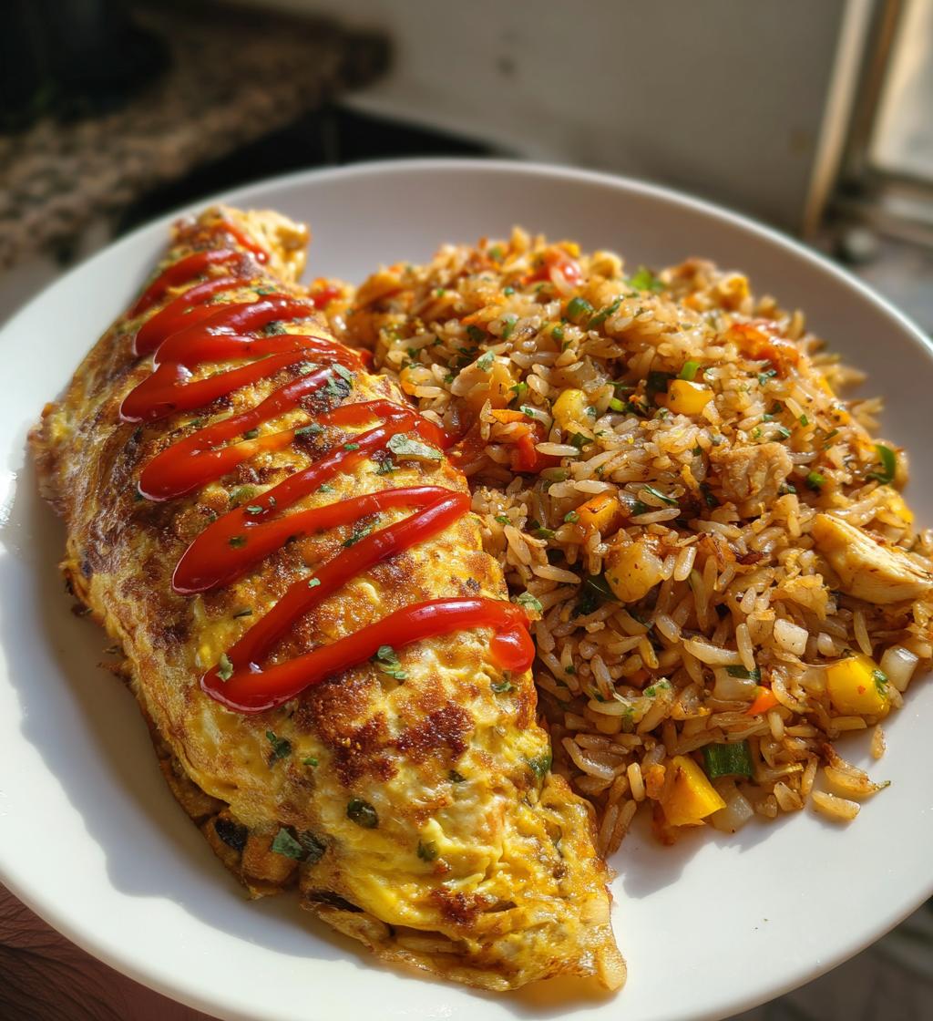 Omurice (Japanese Omelette Rice) - detail 1