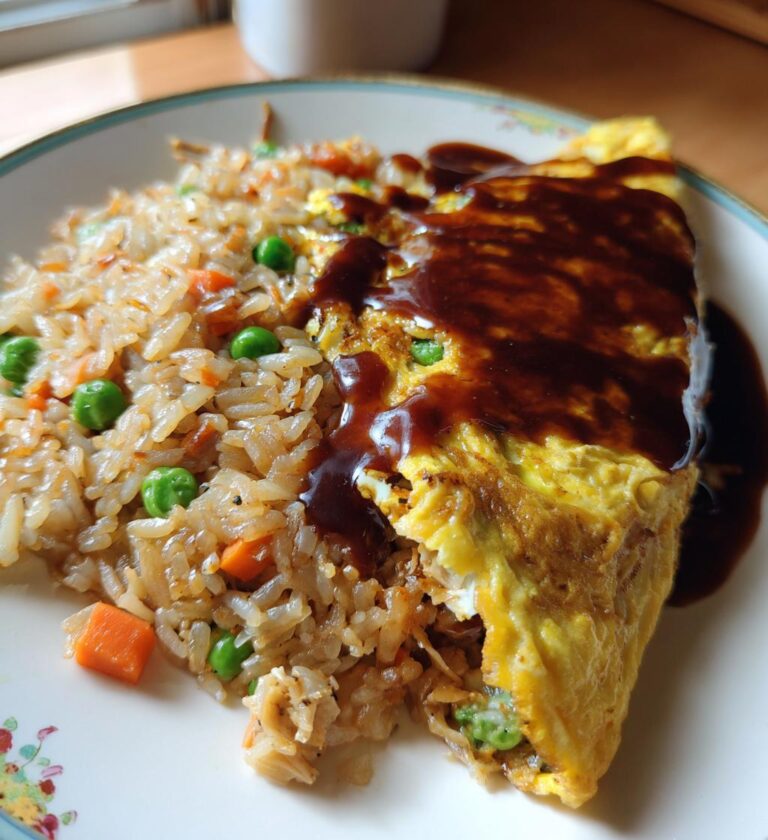 Omurice (Japanese Omelette Rice with Demiglace)
