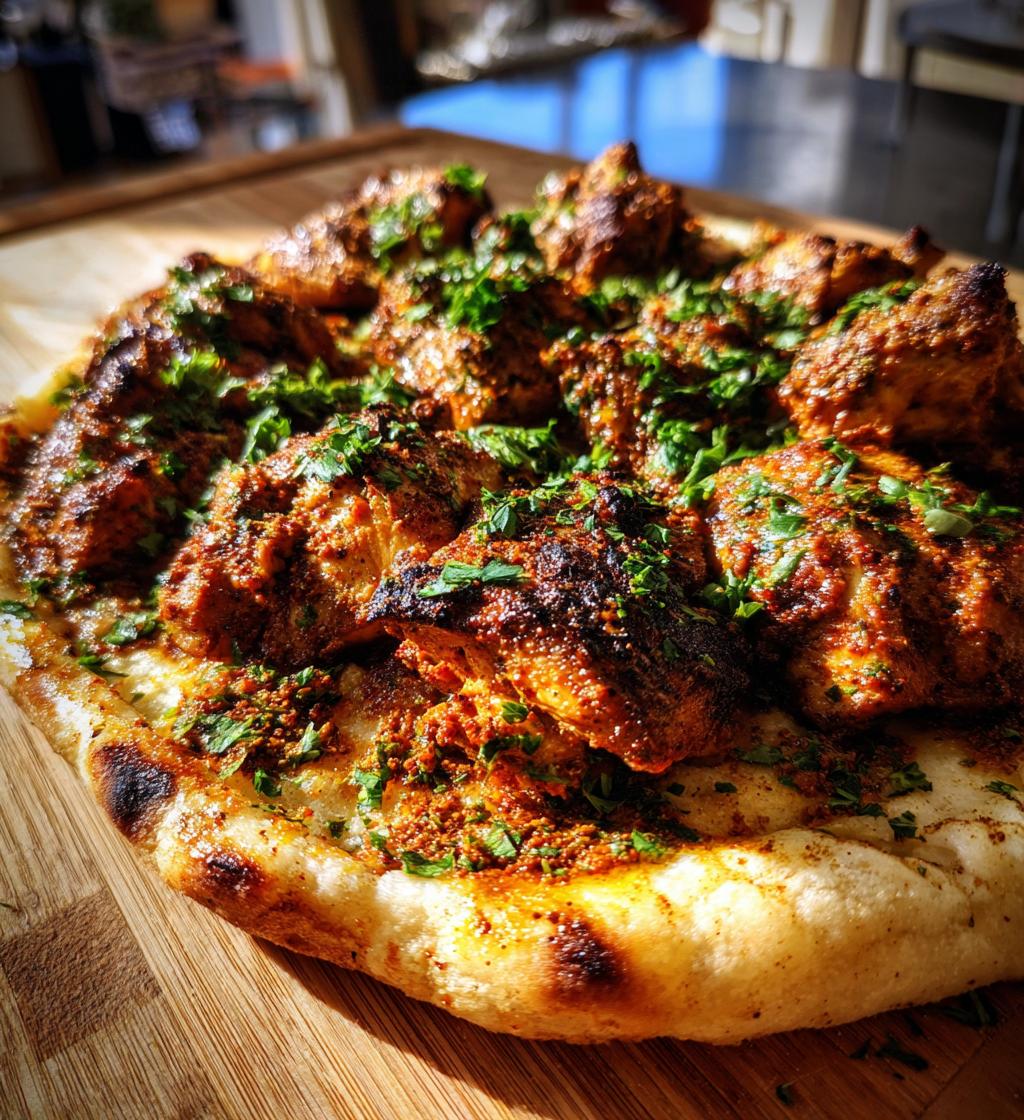 Palestinian Musakhan (Sumac Chicken on Taboon Bread) - detail 1