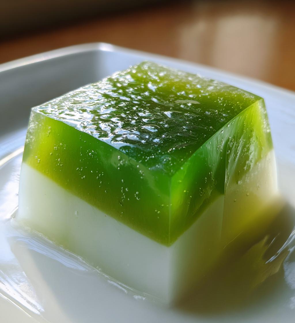 Pandan Coconut Jelly - detail 1
