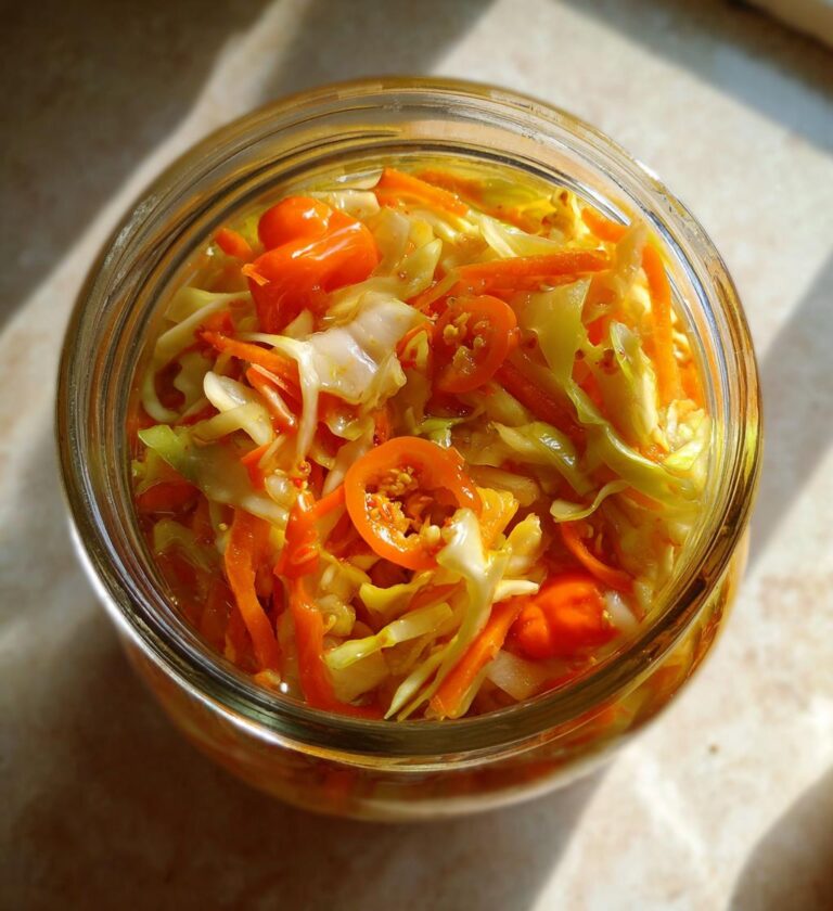 Pikliz (Spicy Pickled Cabbage Slaw)