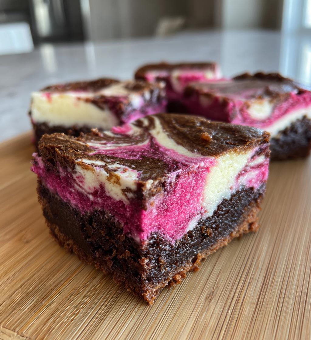 Pink Velvet Cheesecake Swirl Brownies - detail 1