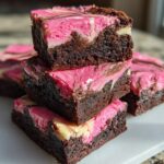 Pink Velvet Cheesecake Swirl Brownies