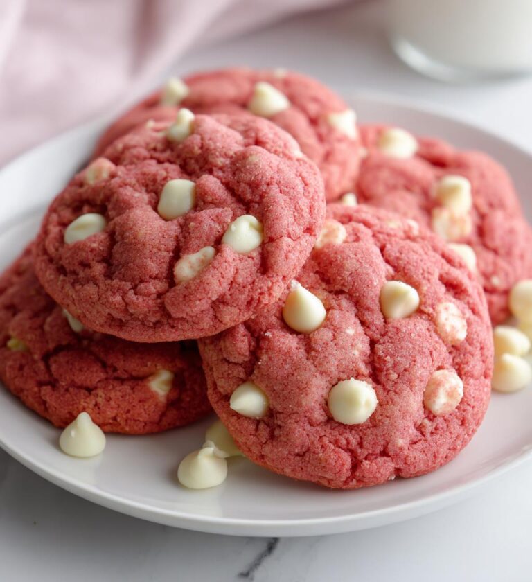 Pink White Chocolate Sugar Cookies
