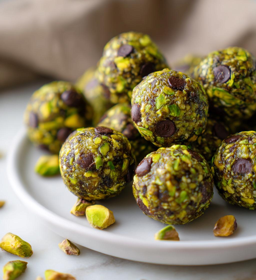 Pistachio Chocolate Energy Balls