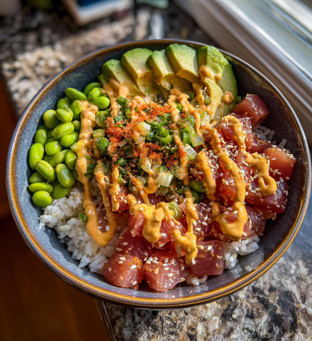 Poke Bowl with Spicy Mayo and Edamame - detail 1