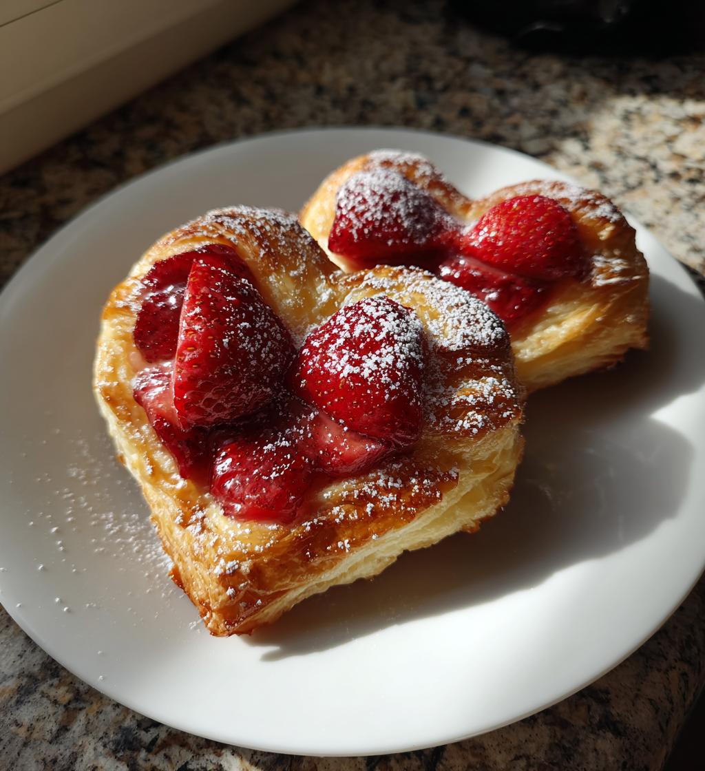Puff Pastry Strawberry Hearts - detail 1