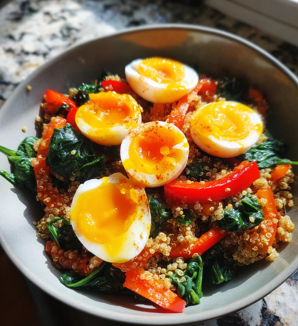 Quail Eggs Breakfast Bowl