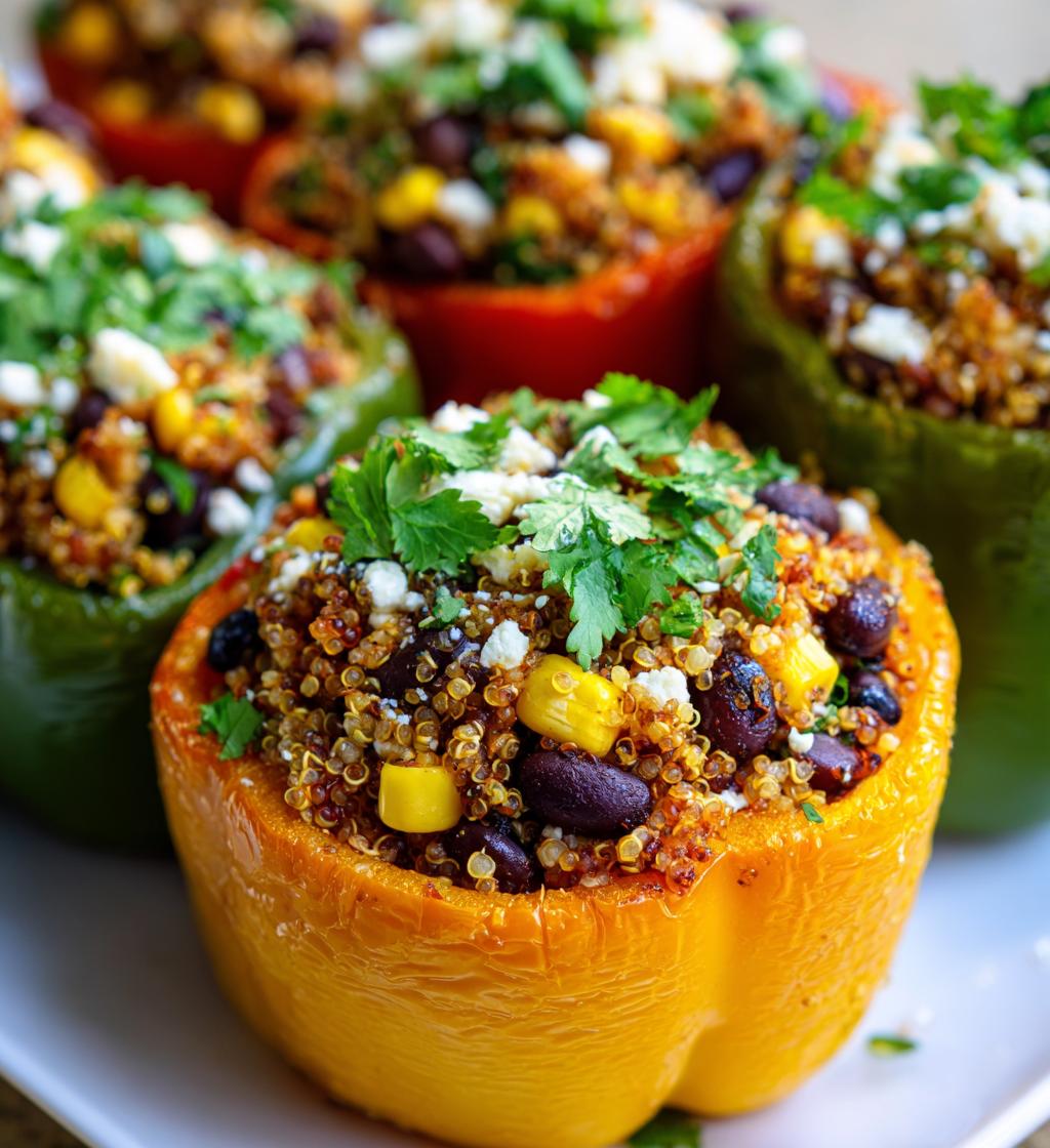 Quinoa Stuffed Bell Peppers with Feta - detail 1